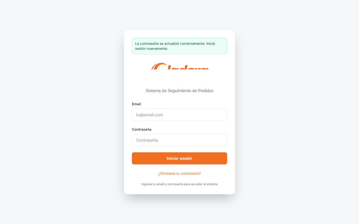 Regreso a login después de restablecer contraseña